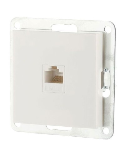 Розетка RJ-45 кат.5е с накладкой, белый LK80 (846104-1). Розетка компьютерная. Экопласт в Бийске