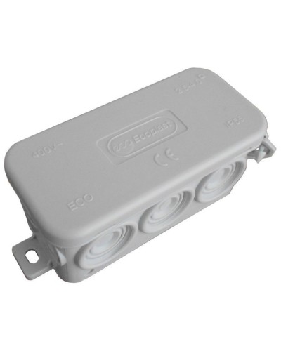 Коробка JBL090 90х42х40, 10вых., 4P (0,15…2,5мм²) серая (43154HF-GR). Коробка монтажная, огнестойкая, без галогена. Экопласт в Бийске