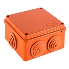 Коробка JBS100 100х100х55, 6 вых., 8P (0,15…4мм²) (43447HF): Коробка монтажная, огнестойкая, без галогена