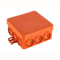 Коробка JBL085 85х85х38, 12 вых., 5P (0,15...4мм²) (43565HF). Коробка монтажная, огнестойкая, без галогена. Экопласт