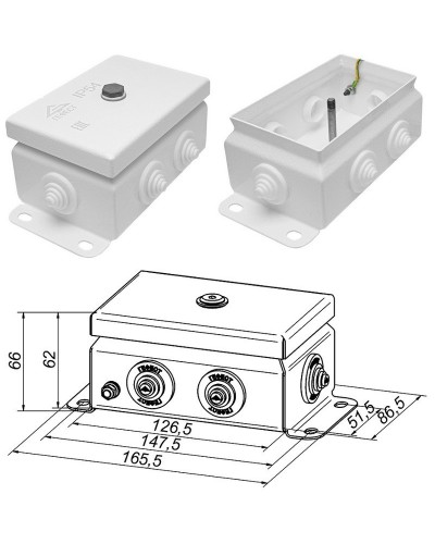 КМ IP55-0812 (без DIN рейки). Коробка монтажная электротехническая. Гефест в Бийске