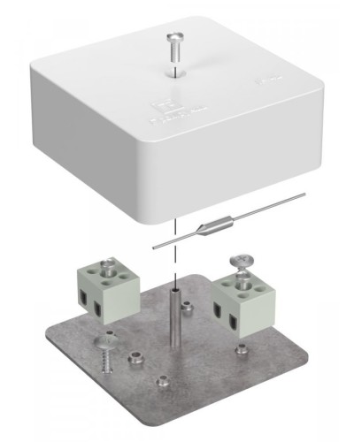 Коробка огнестойкая 75х75х30 (40-0450-FR2.5-4-П). Коробка огнестойкая для открытой установки. Промрукав в Бийске
