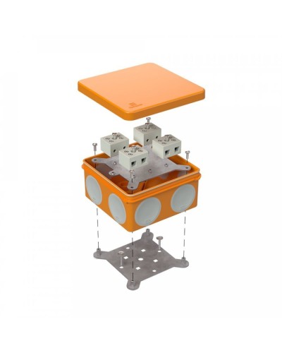 Коробка огнестойкая 100х100х50 (60-0300-FR10.0-8). Коробка огнестойкая для открытой установки. Промрукав в Бийске