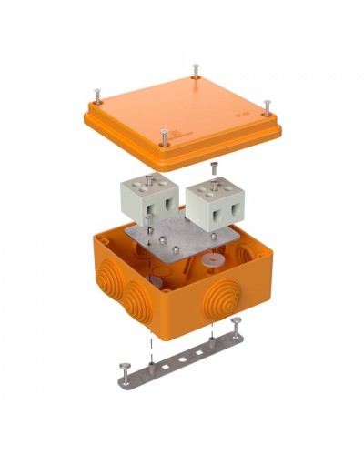 Коробка огнестойкая 100х100х50 для о/п (40-0300-FR10.0-4). Коробка огнестойкая для открытой установки. Промрукав в Бийске