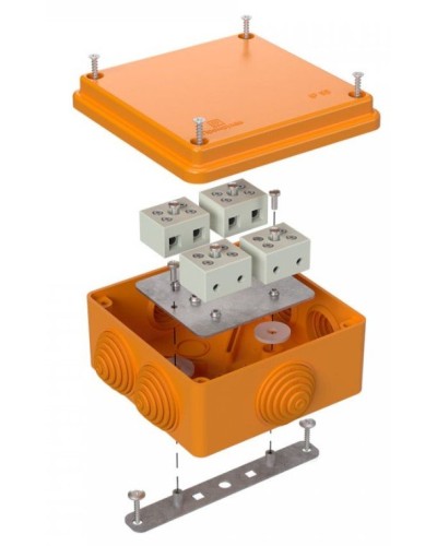 Коробка огнестойкая 100х100х50 для о/п (40-0300-FR2.5-8). Коробка огнестойкая для открытой установки. Промрукав в Бийске