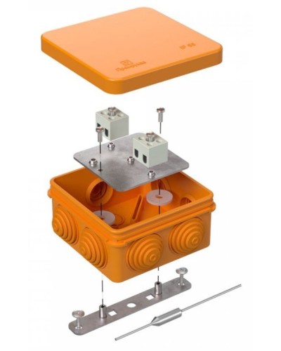 Коробка огнестойкая 80х80х40 (40-0210-FR1.5-4-П). Коробка огнестойкая для открытой установки. Промрукав в Бийске
