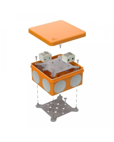 Коробка огнестойкая 60-0300-FR2.5-4 Е15-Е120 100х100х50. Коробка огнестойкая для открытой установки. Промрукав в Бийске