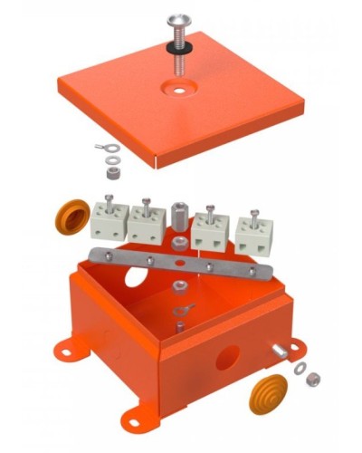 Коробка огнестойкая 110х110х65 (70-0360-FR6.0-8). Коробка огнестойкая для открытой установки. Промрукав в Бийске