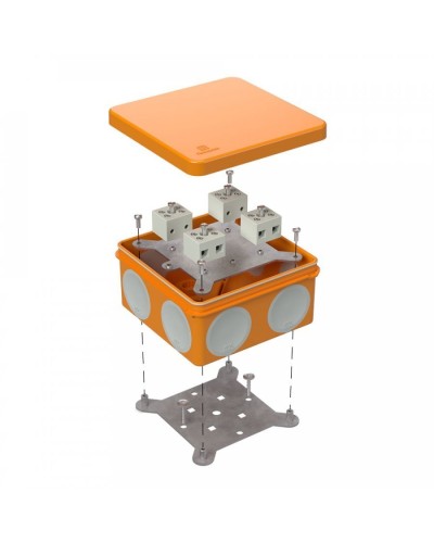 Коробка огнестойкая 100х100х50 (60-0300-FR2.5-8). Коробка огнестойкая для открытой установки. Промрукав в Бийске