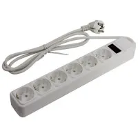 SP6W-150. Сетевой фильтр 6 розеток, 5м, белый. 5bites