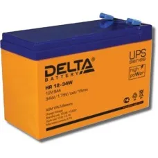 Delta HR 12-34 W. Аккумулятор герметичный свинцово-кислотный. Delta
