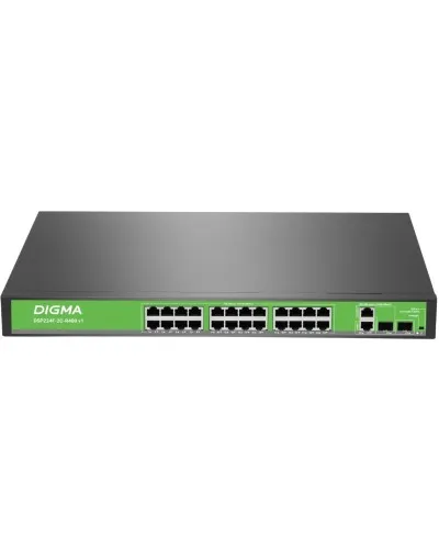 DSP224F-2C-R400 DSP224F-2C-R400 V1 (L2) 24х100Мбит/с 2хКомбо(1000BASE-T/SFP) 24PoE 24PoE+ 400W. Коммутатор с питанием по PoE. Digma в Бийске