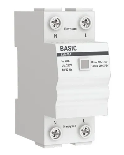 RVb-40A Basic (rvb-40a). Реле напряжения. EKF в Бийске