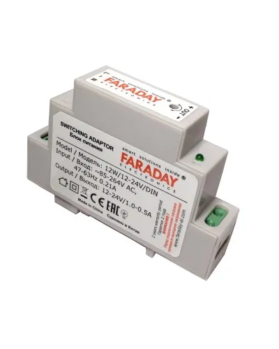 12W/12-24V/DIN. Блок питания. FARADAY в Бийске
