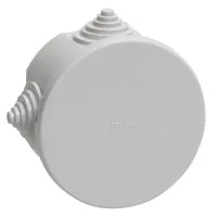 Коробка распаячная КМ41237 D75х40 открытой проводки IP44 4 гермоввода серая (UKO11-075-040-000-K41-44). Коробка распаячная безгалогенная (HF). IEK