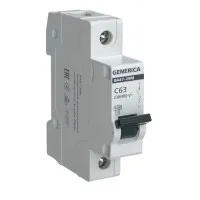 GENERICA ВА47-29М 1P C 63А 4,5кА (MVA21-1-063-C-G). Автоматический выключатель. IEK