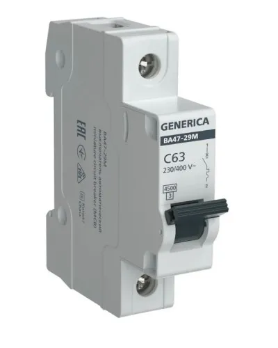GENERICA ВА47-29М 1P C 63А 4,5кА (MVA21-1-063-C-G). Автоматический выключатель. IEK в Бийске