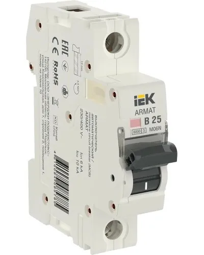 M06N 1P B 25А 6кА ARMAT (AR-M06N-1-B025). Автоматический выключатель. IEK в Бийске