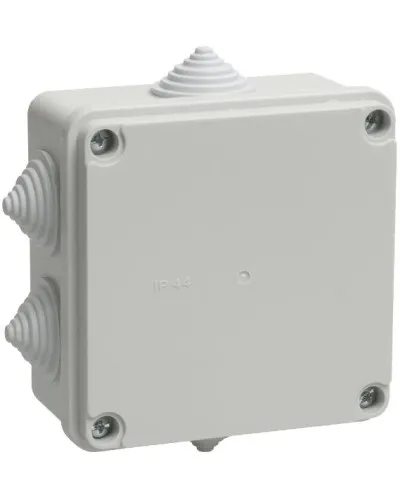 Коробка распаячная КМ41233 100х100х50 открытой проводки IP44 6 гермовводов серая (UKO11-100-100-050-K41-44). Коробка распаячная безгалогенная (HF). IEK в Бийске
