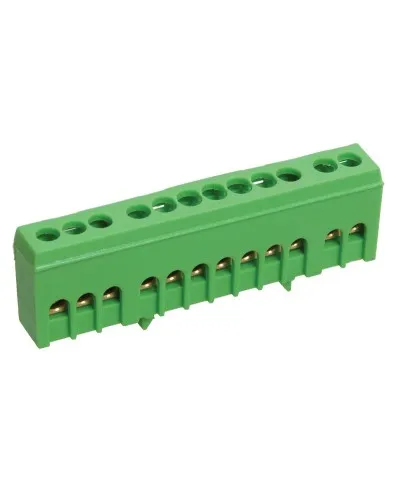 Шина PE земля ШНИ-6х9-10-К-З (YNN10-69-10KD-K06). Шина в корпусном изоляторе на DIN-рейку. IEK в Бийске