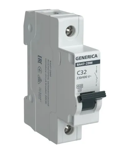 GENERICA ВА47-29М 1P C 32А 4,5кА (MVA21-1-032-C-G). Автоматический выключатель. IEK в Бийске