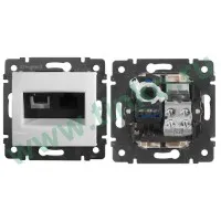 Розетка Valena 2xRJ11+RJ45 Cat.6, белый (770080). Розетка. LegranD