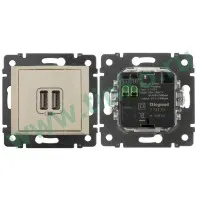 Розетка Valena двойная, USB, слоновая кость (774170). Розетка. LegranD