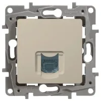 Розетка 5e, UTP, 1хRJ45, ETIKA, слоновая кость (672341). Розетка. LegranD