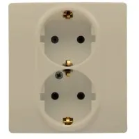 Розетка 2 х 2К+З ETIKA, слоновая кость (672323). Розетка. LegranD
