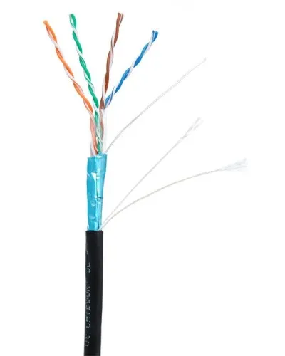 F/UTP 4pair, Cat5e, Out, PE (EC-UF004-5E-PE-BK-1). Кабель «витая пара» (LAN) для структурированных систем связи. NETLAN в Бийске