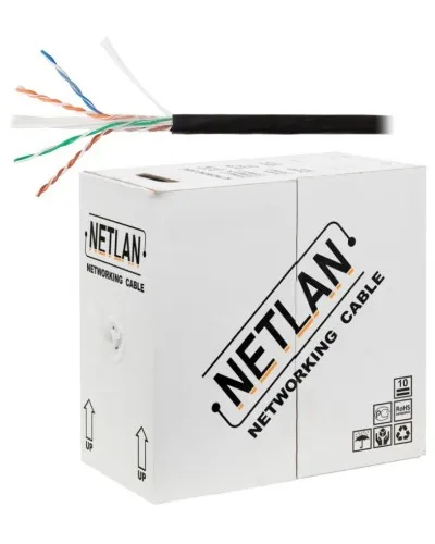 U/UTP 4pair, Cat6, Solid, Out, PE (EC-UU004-6-PE-BK). Кабель «витая пара» (LAN) для структурированных систем связи. NETLAN в Бийске