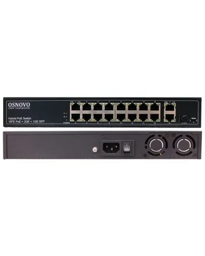 SW-61621(300W). Коммутатор 16-портовый Fast Ethernet с PoE. OSNOVO в Бийске