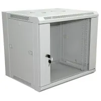 Шкаф телекоммуникационный 19 настенный 6U 600×450×370 мм (ШxГxВ) - передняя дверь стекло, боковые стенки съемные (разобранный), RAL 7035 (04-2200). Шкаф телекоммуникационный 19 настенный 6U. Rexant