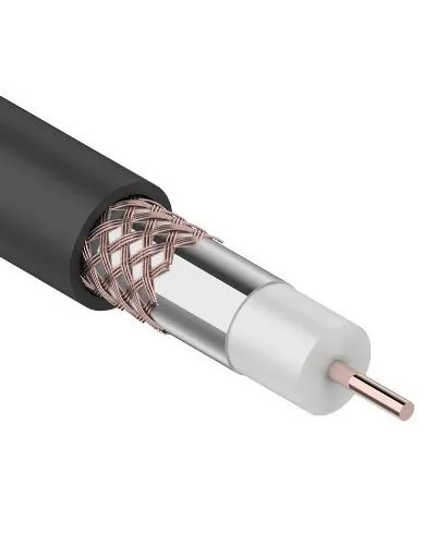 RG-6U+Cu, 75 Ом, Cu/Al/Cu, 64%, 305 м OUTDOOR REXANT (01-2232). Кабель коаксиальный радиочастотный. Rexant в Бийске