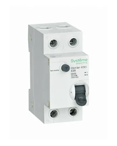 City9 Set 1P+N С 25А 4.5kA 30мА A 230В (C9D55625). Автоматический выключатель дифференциального тока. Systeme Electric в Бийске