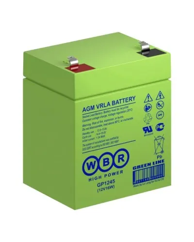 WBR GP1245 (12V16W). Аккумулятор герметичный свинцово-кислотный. WBR в Бийске