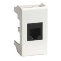 Розетка RJ-45 Viva 1 модуль белая (45038): Розетка компьютерная с одним разъёмом