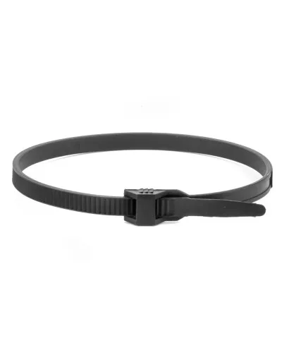 Хомут 9х300 P6.6 черный (100шт) (26502SR). Хомут с плоским замком. ДКС в Бийске