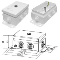 КМ IP55-0812 (без DIN рейки). Коробка монтажная электротехническая. Гефест