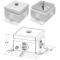 КМ IP55-0808 (без DIN рейки). Коробка монтажная электротехническая. Гефест