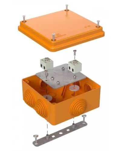 Коробка огнестойкая 100х100х50 (40-0300-FR1.5-4). Коробка огнестойкая для открытой установки. Промрукав в Бийске