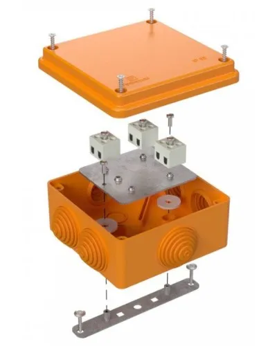 Коробка огнестойкая 100х100х50 (40-0300-FR1.5-6). Коробка огнестойкая для открытой установки. Промрукав в Бийске