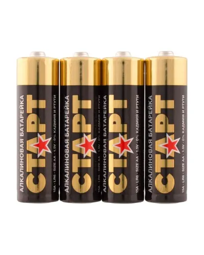 СТАРТ LR6-SH4-BOX (1,5 В, AA, LR6), упак. 4 шт.. Алкалиновые батарейки. СТАРТ в Бийске